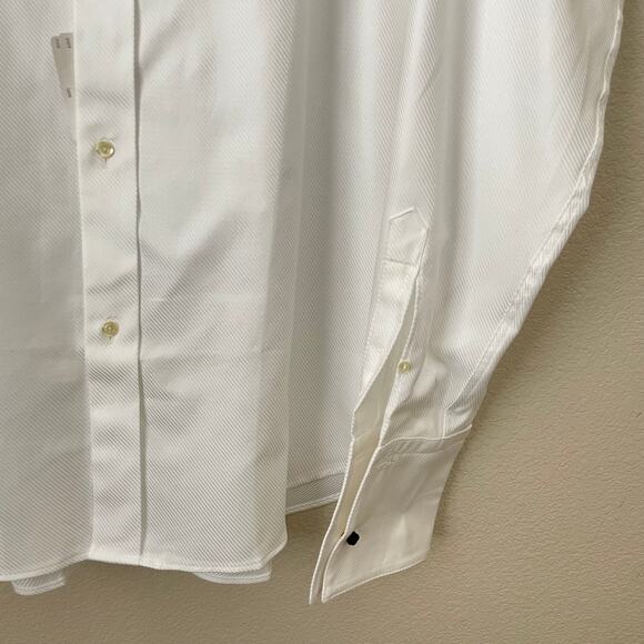 Eton Dress Shirt Mens Size 17.5/44 White Tuxedo Button Up Long Sleeve Cotton NWT - Picture 7 of 15
